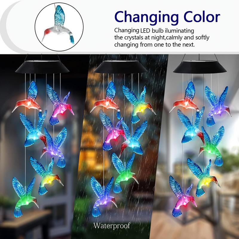 🦋 Enhance Your Garden - 49% OFF - ✨Creative Bird Design Solar Wind Chimes