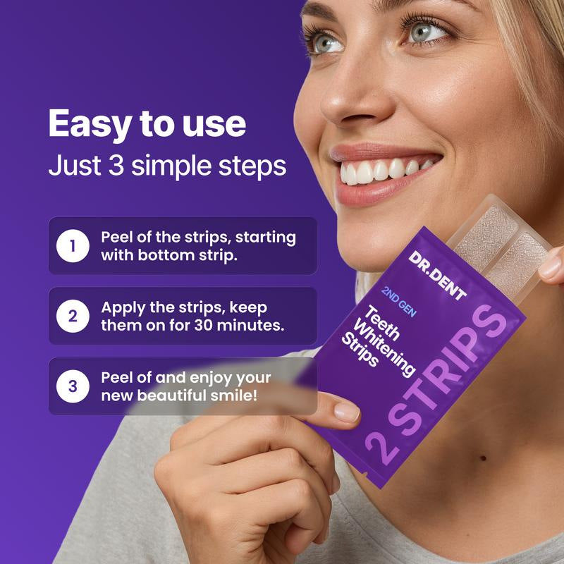 Purple Teeth Whitening Strips – Fast Results, Zero Sensitivity