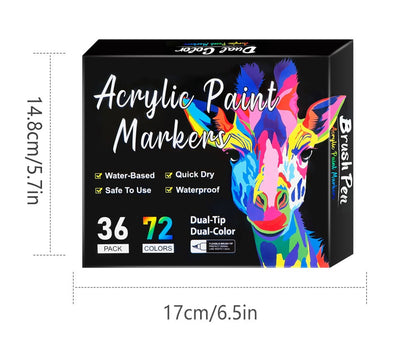 🔥Last Day Promotion 49% OFF🎨Double-Ended Art Acrylic Markers for Professionals & Beginners!