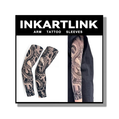 2 Pcs Cooling Sun Protection Tattoo Sleeves for MenWomen,UltraRealistic,UltraThin Breathable