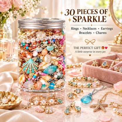 🎄 Mystery Jewelry Jar – Curated Sparkle Collection for a Beautiful Surprise