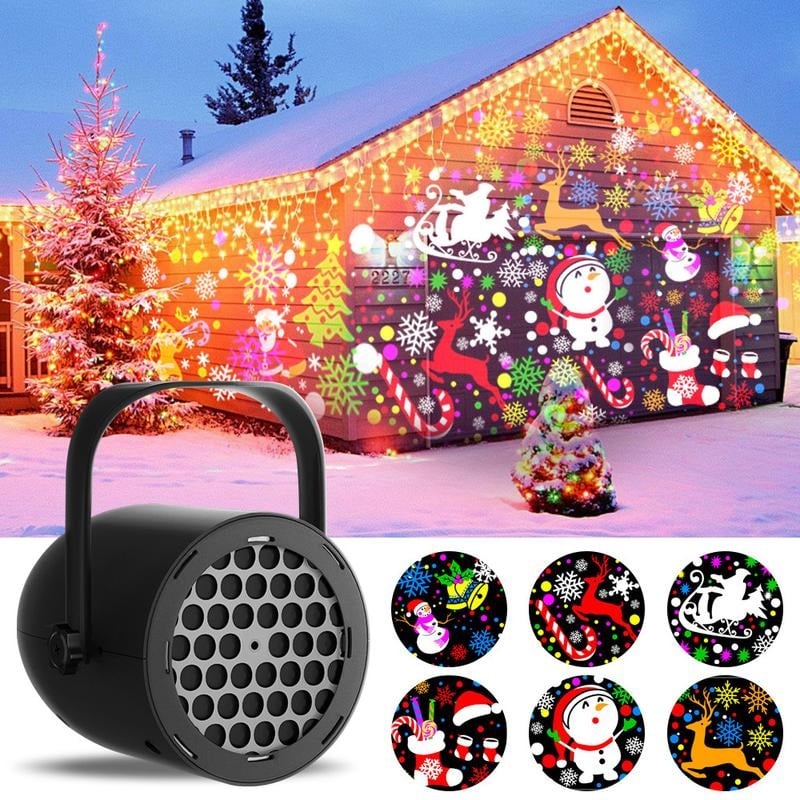 (🎄Early Christmas Sale 50%)🔌LED Christmas Projection Lamp - 16 Patterns of Pure Holiday Magic!✨