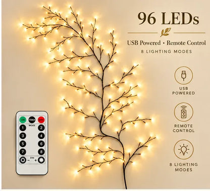✨ DIY Flexible LED Branch Lights | 8 Lighting Modes & Remote