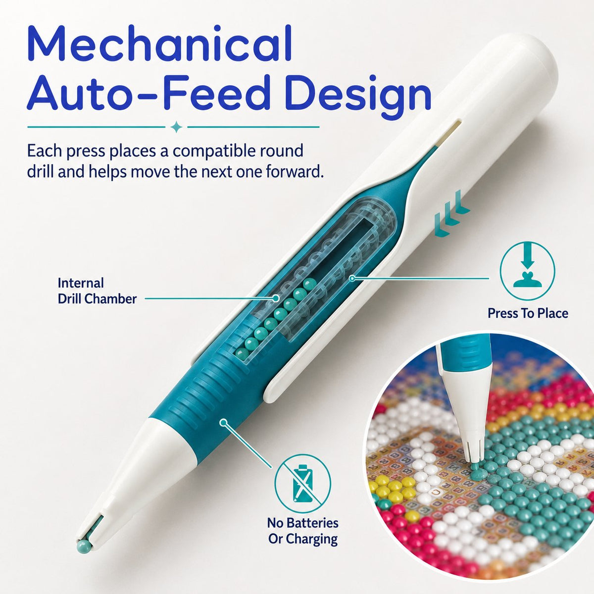 💎✨ Wax-Free Automatic Round Drill Dispenser Pen