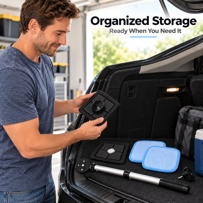 🔥LAST DAY 50% OFF -  Dual Magnetic Car Windshield Cleaner | Streak-Free Auto Glass Cleaning Kit