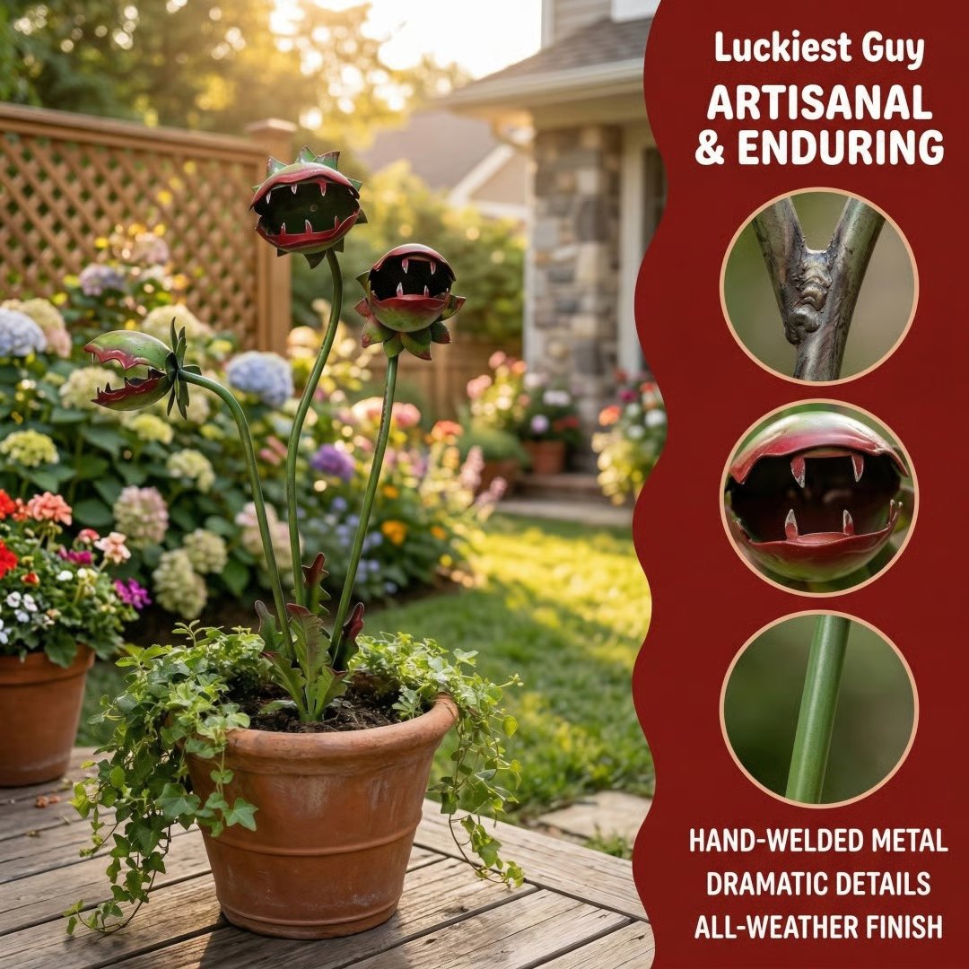 Copper Calla Lily Garden Stake with Bells – Elegant Outdoor Chime Decor 🌿