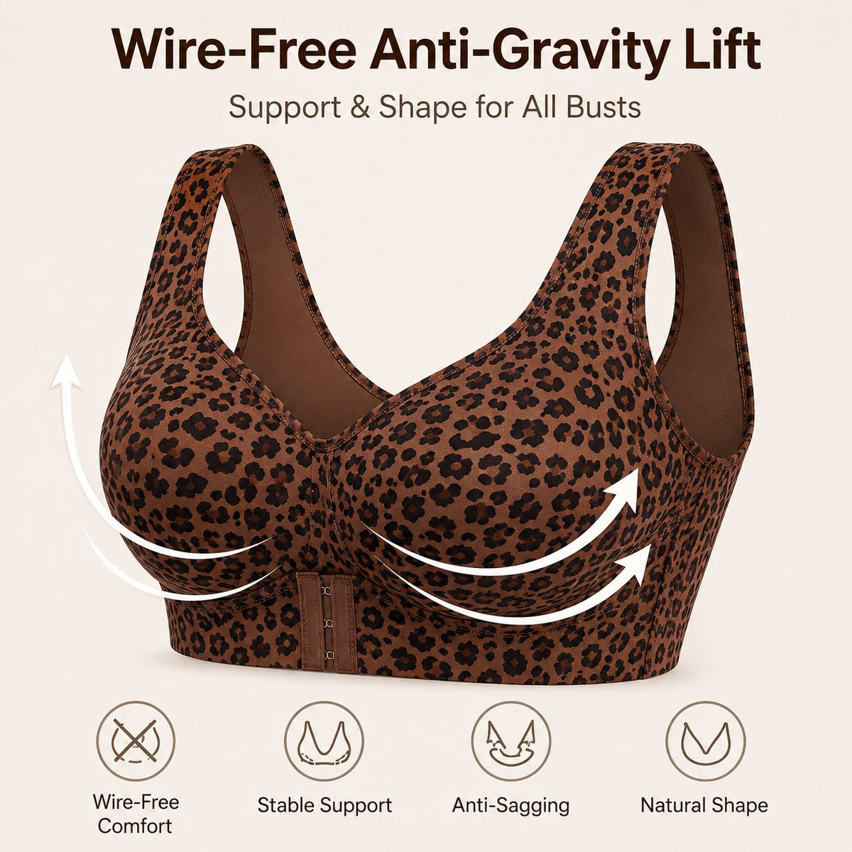 Last Day 49%OFF-🖤Front Closure Posture Corrector Wireless Support Bra