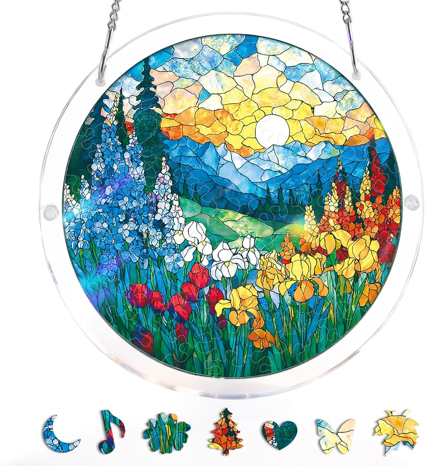 🔥LAST DAY 50% OFF - 🧩Acrylic Jigsaw Puzzle Suncatcher - Glowing Feather Haven