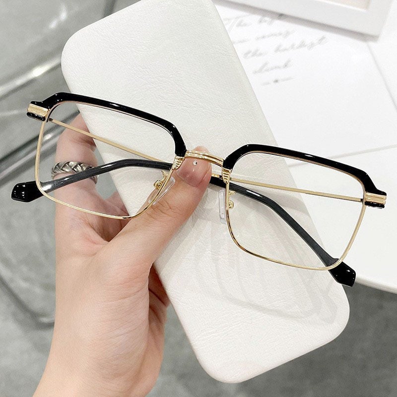 👓✨Classic semi-rimless blue-light-blocking reading glasses