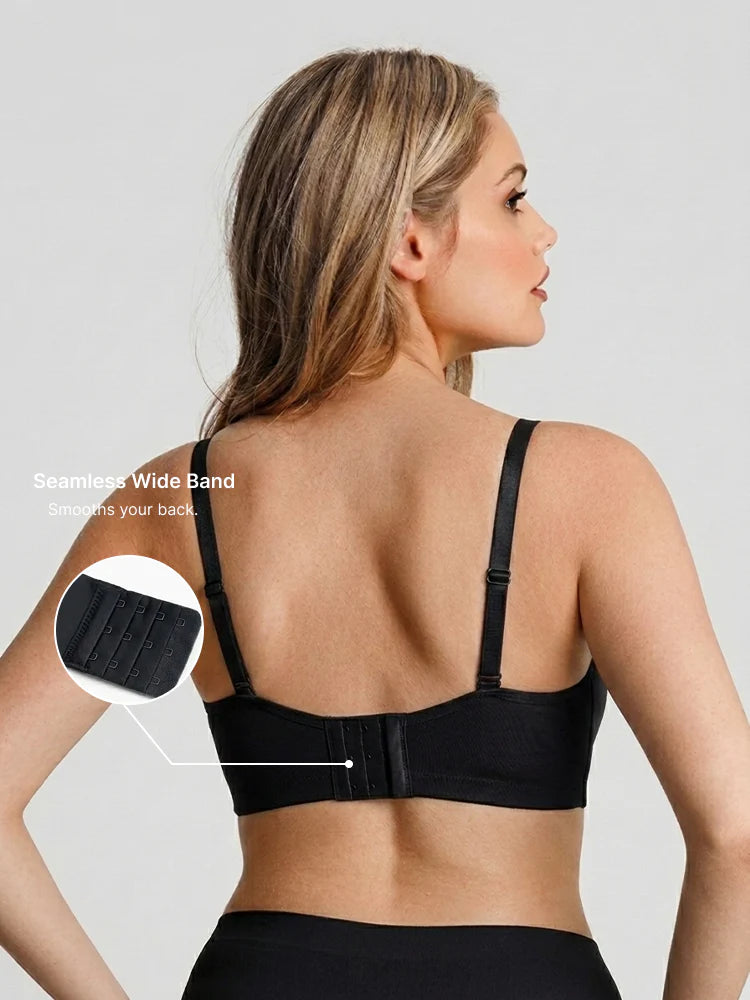 Wireless Strapless Drawstring Push Up Bra