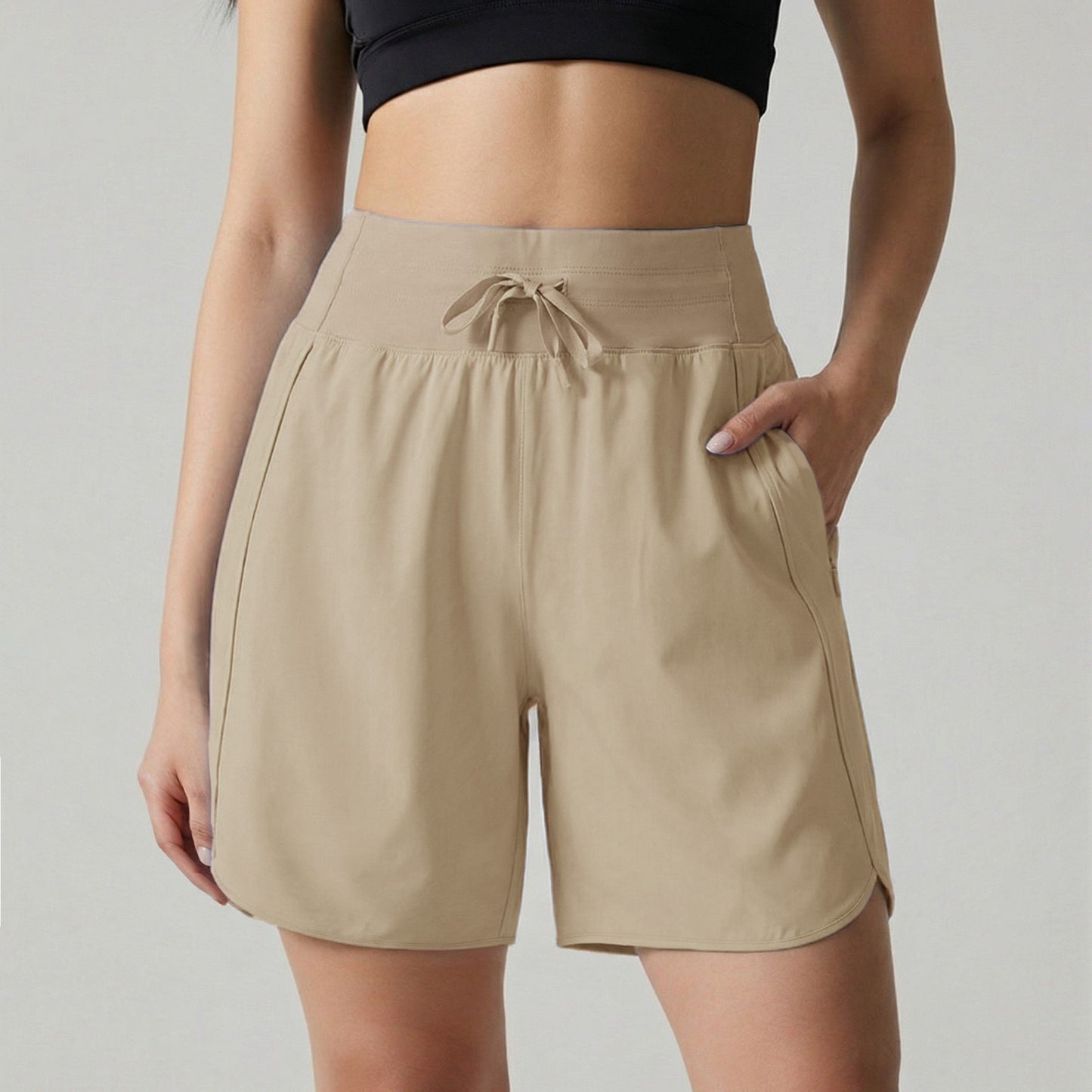 ⏰Hot Sale Women's Active 7 Inseam Athletic Long Running High Wasistband Shorts