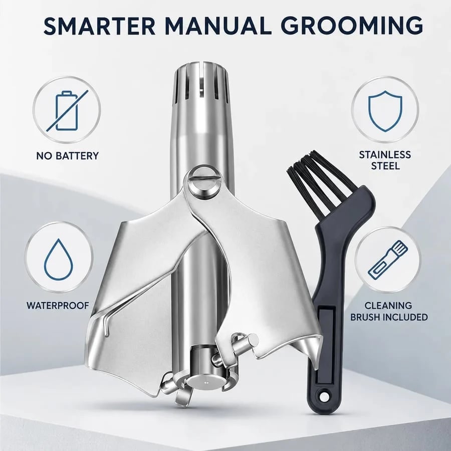 ✂️ Manual Nose Hair Trimmer – Precision Grooming. No Battery Needed.