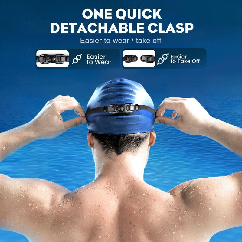 Swim Goggles for Kids Men Women, No Leaking 180° Swim Glasses, Easy to Wear, Wide View, Anti-Fog, UV Protection,