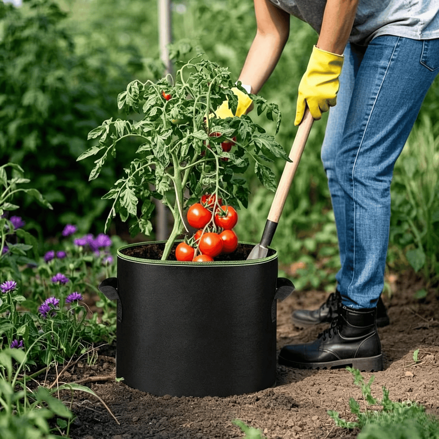 🌱 7 Gallon Grow Bags – Heavy Duty Aeration Fabric Pots with Handles for Vegetables, Flowers & Fruits 🪴