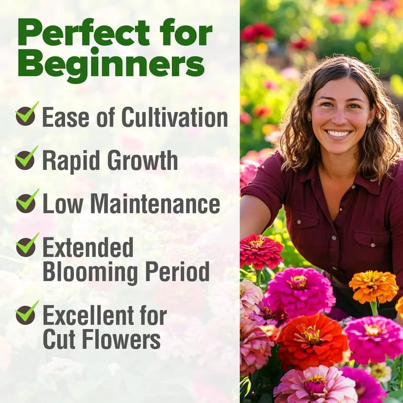 🔥HOT SALE 49% OFF-Zinnia Seeds - Pure Seeds - No Filler - USA Heirloom Flower Seeds