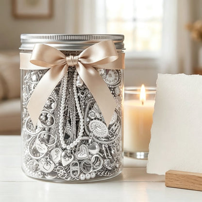 🎄 Mystery Jewelry Jar – Curated Sparkle Collection for a Beautiful Surprise