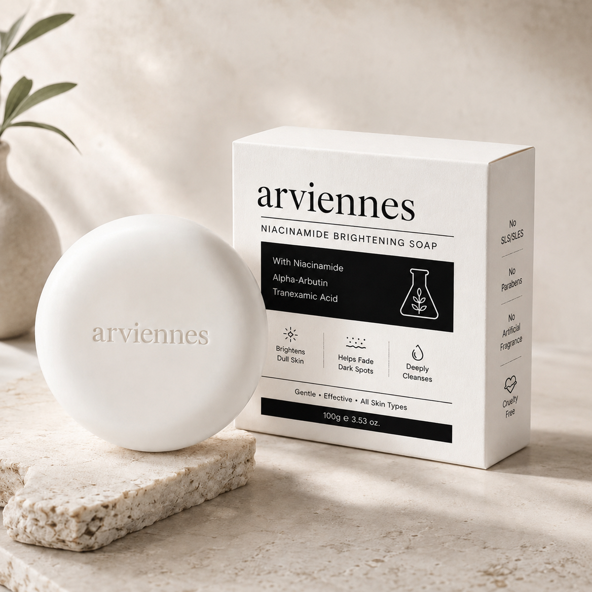 🚿 Niacinamide Skin Brightening Soap melasma dark spots freckle