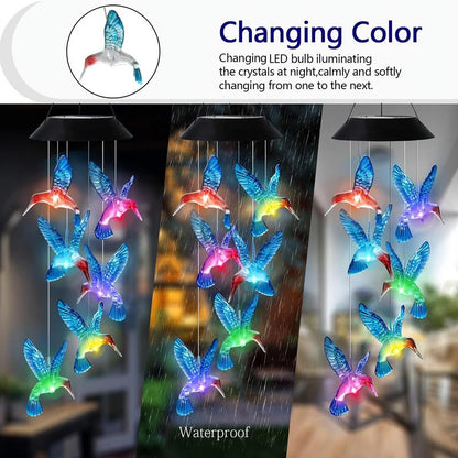 🦋 Enhance Your Garden - 49% OFF - ✨Creative Bird Design Solar Wind Chimes