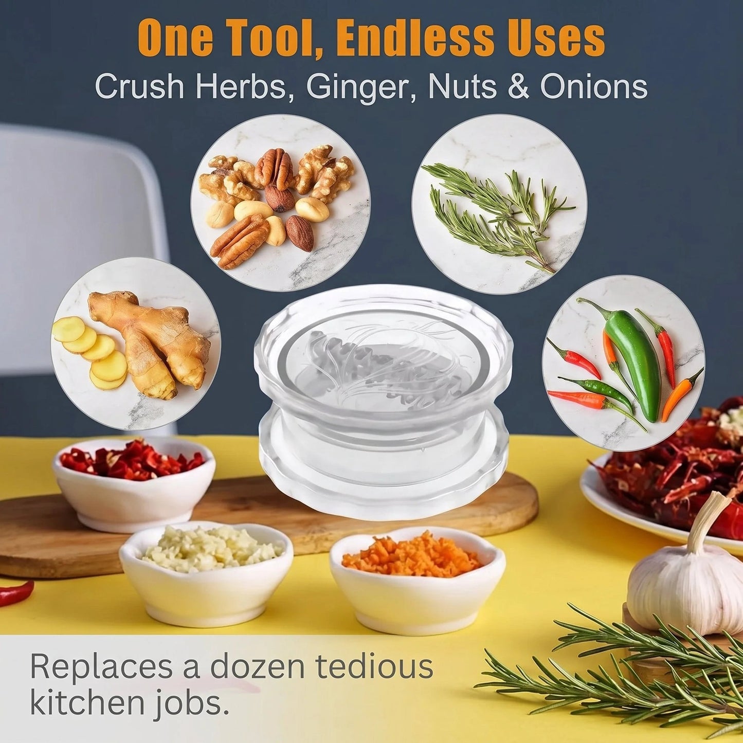 🎁BUY 1 GET 1 FREE - 🔥Manual Garlic Twister & Masher
