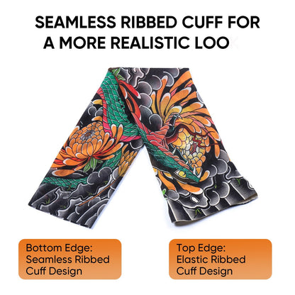 2 Pcs Cooling Sun Protection Tattoo Sleeves for MenWomen,UltraRealistic,UltraThin Breathable