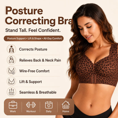 Last Day 49%OFF-🖤Front Closure Posture Corrector Wireless Support Bra