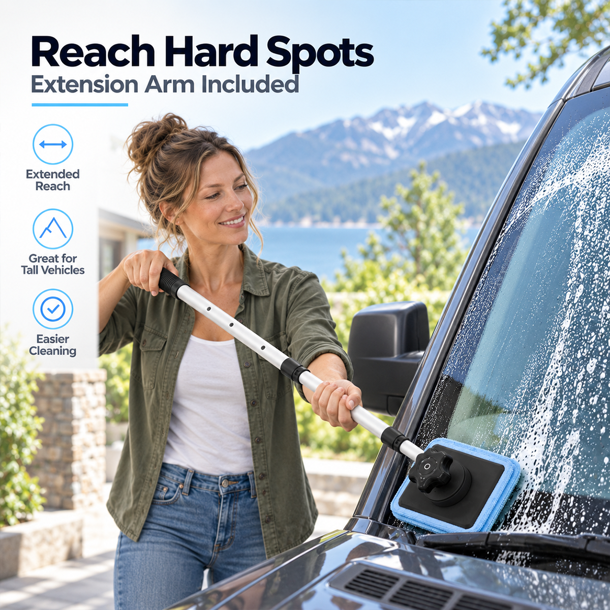 🧲Dual Magnetic Car Windshield Cleaner | Streak-Free Auto Glass Cleaning Kit🚗