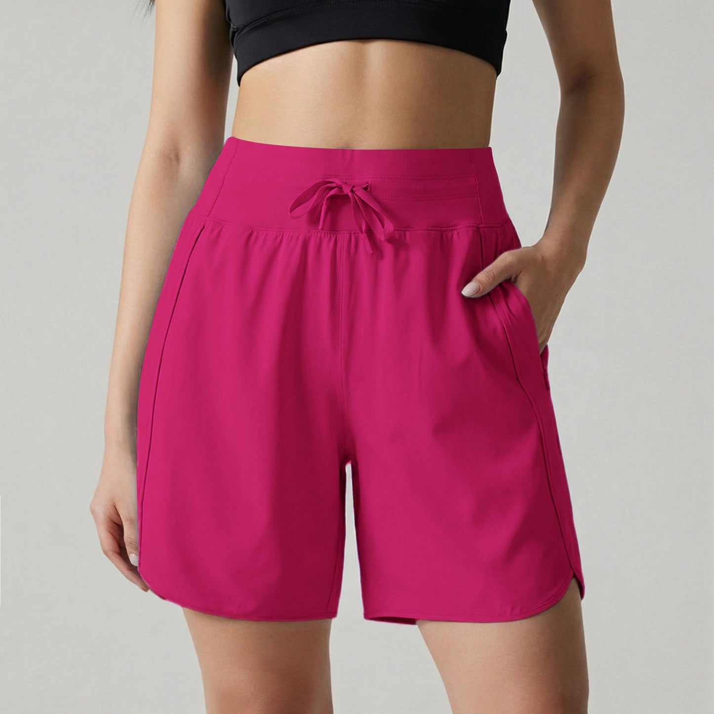 ⏰Hot Sale Women's Active 7 Inseam Athletic Long Running High Wasistband Shorts