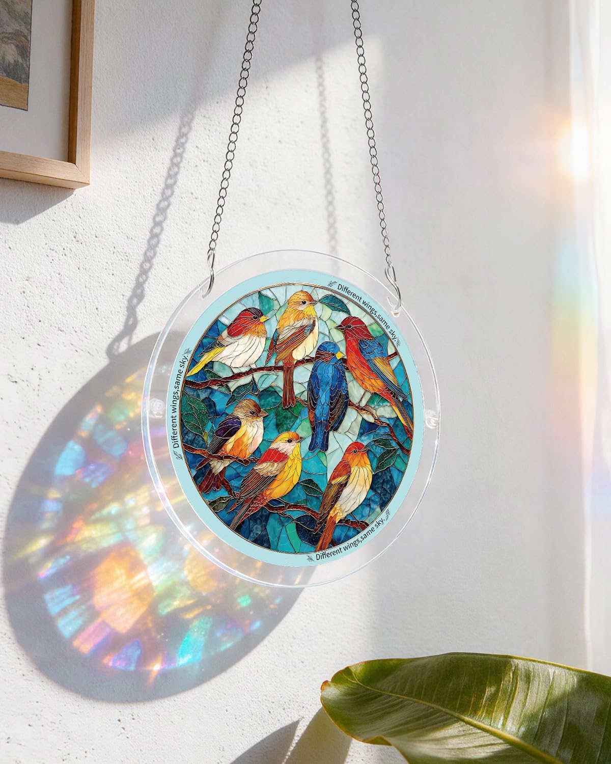 🔥LAST DAY 50% OFF - 🧩Acrylic Jigsaw Puzzle Suncatcher - Glowing Feather Haven