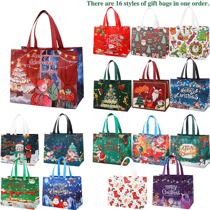 🎁Early Christmas Hot Sale 49% OFF🎅16PCS Christmas Gift Bags With Assorted Patterns