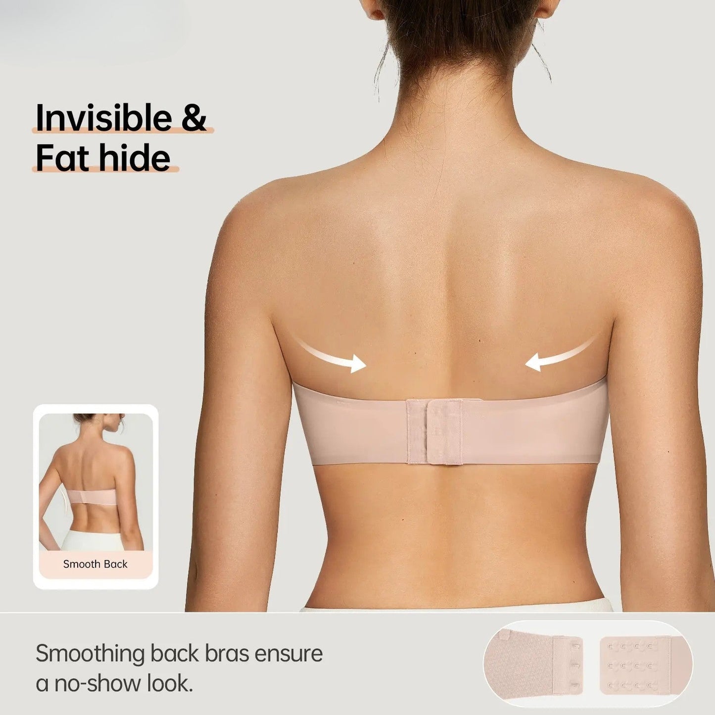 Strapless Non Slip Bandeau Jelly Bra