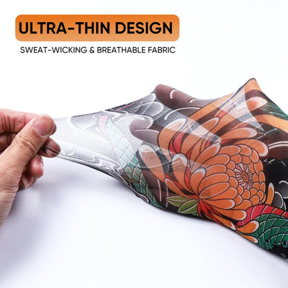 2 Pcs Cooling Sun Protection Tattoo Sleeves for MenWomen,UltraRealistic,UltraThin Breathable