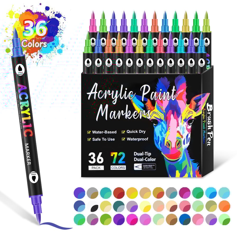 🔥Last Day Promotion 49% OFF🎨Double-Ended Art Acrylic Markers for Professionals & Beginners!