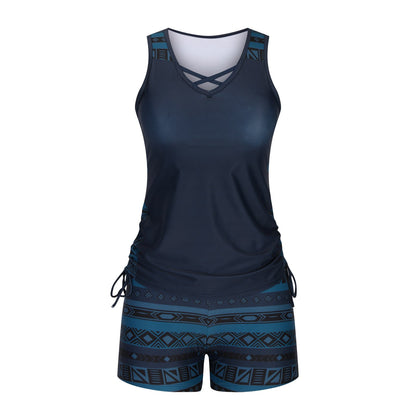 ⏰LAST DAY 60% OFF - Miraclesuit Women's Tummy Control Tankini Set with Built-In Bra – Flattering Boho Swimwear with Shorts🔥 Buy 2 Free Shipping
