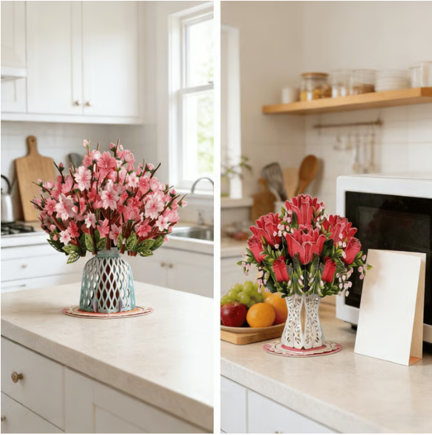 🏆85K+ SOLD! 🌼💌 Forever-Blooming 3D Flower Pop-Up Card– Personalized Love Message & Everlasting Bloom 🎁