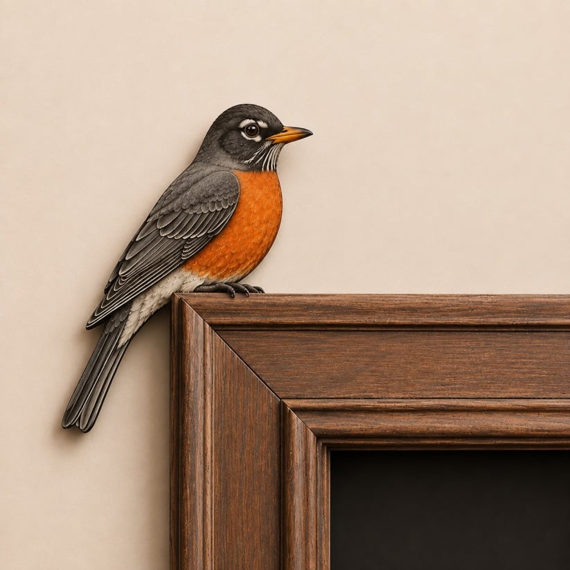Wooden Chickadee Door Topper