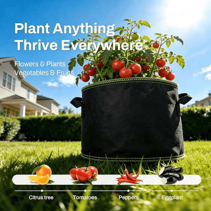 🌱 7 Gallon Grow Bags – Heavy Duty Aeration Fabric Pots with Handles for Vegetables, Flowers & Fruits 🪴
