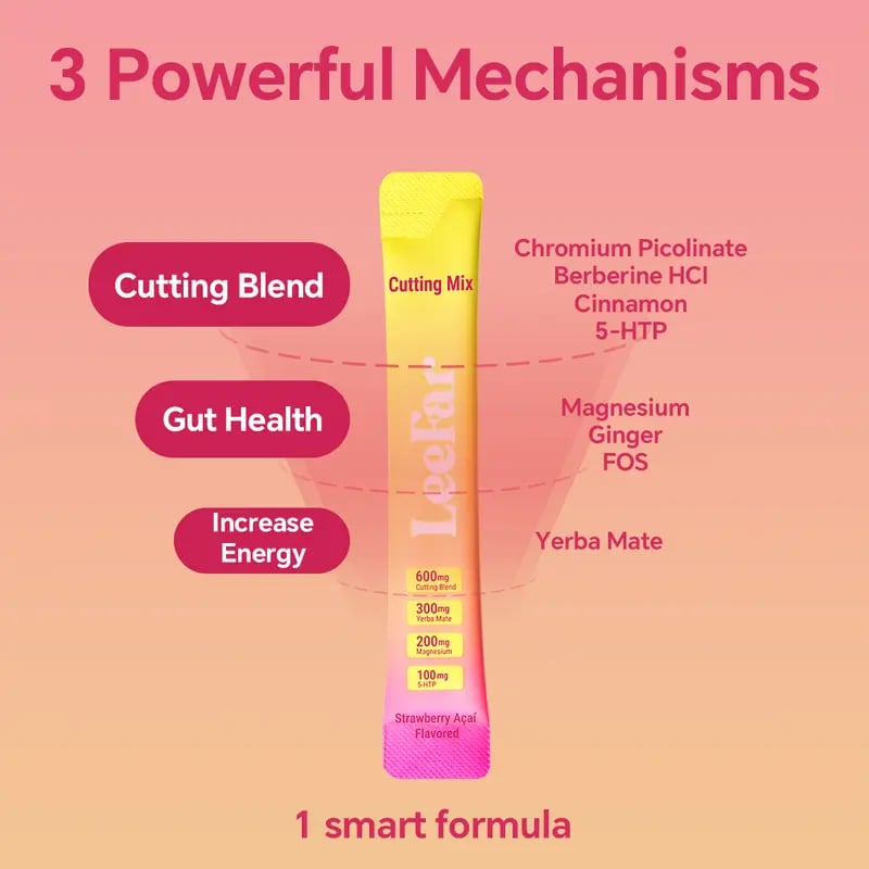 🌿🍓LeeFar Vitality Drink Mix – Herbal & Mineral Blend – Strawberry Açaí, 30 Servings