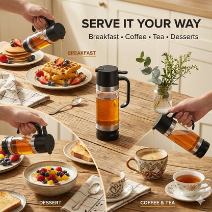No-Drip Honey Dispenser for Clean, Effortless Everyday Pouring🍯