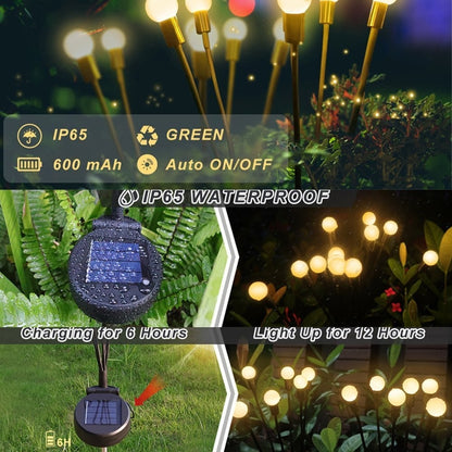 Father's Day Promotion🔥 IP65 Waterproof Solar Powered Firefly Garden Light(Buy 3 Free Shipping)