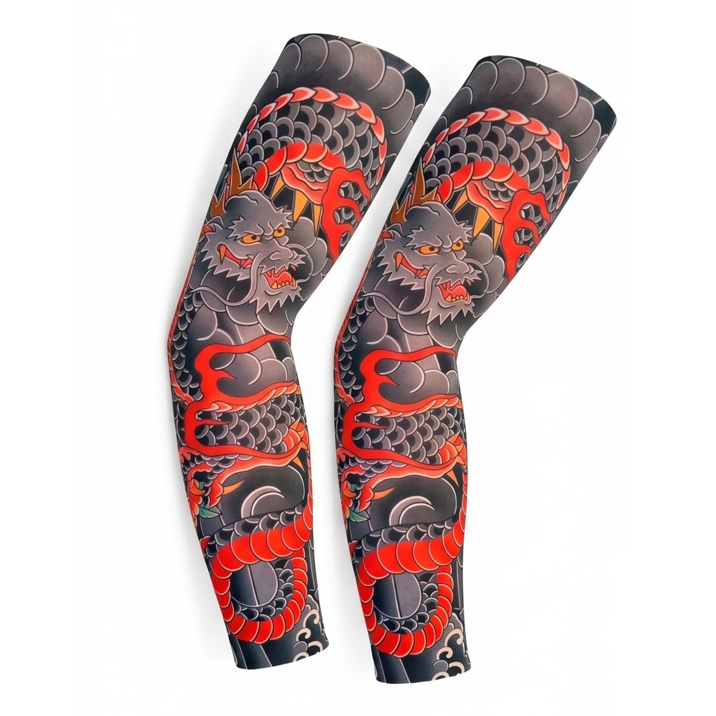 2 Pcs Cooling Sun Protection Tattoo Sleeves for MenWomen,UltraRealistic,UltraThin Breathable