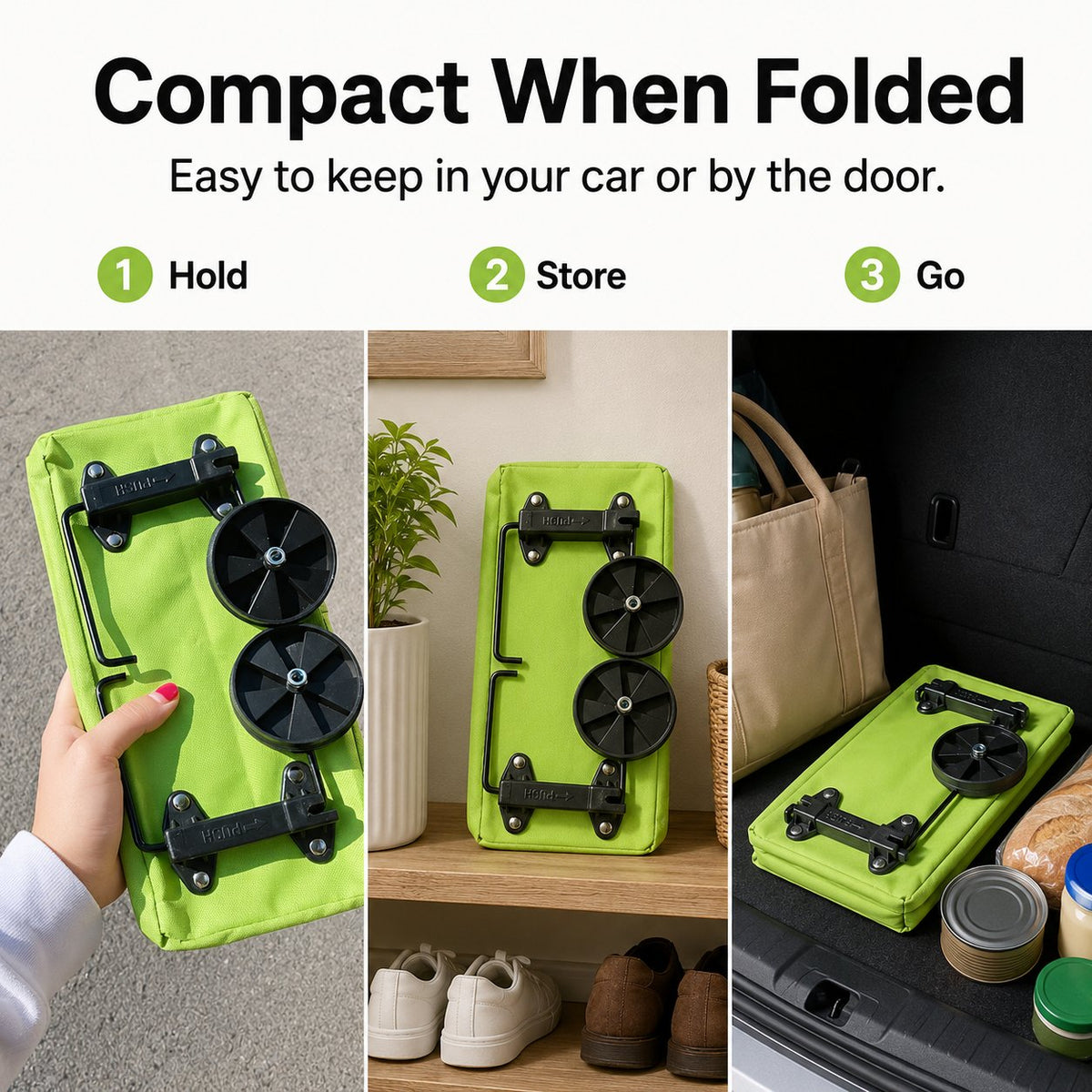 ✨🛒 Large-capacity folding push-pull shopping bag - The perfect choice for large-scale shopping trips