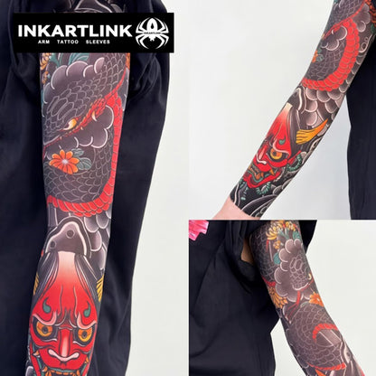 2 Pcs Cooling Sun Protection Tattoo Sleeves for MenWomen,UltraRealistic,UltraThin Breathable