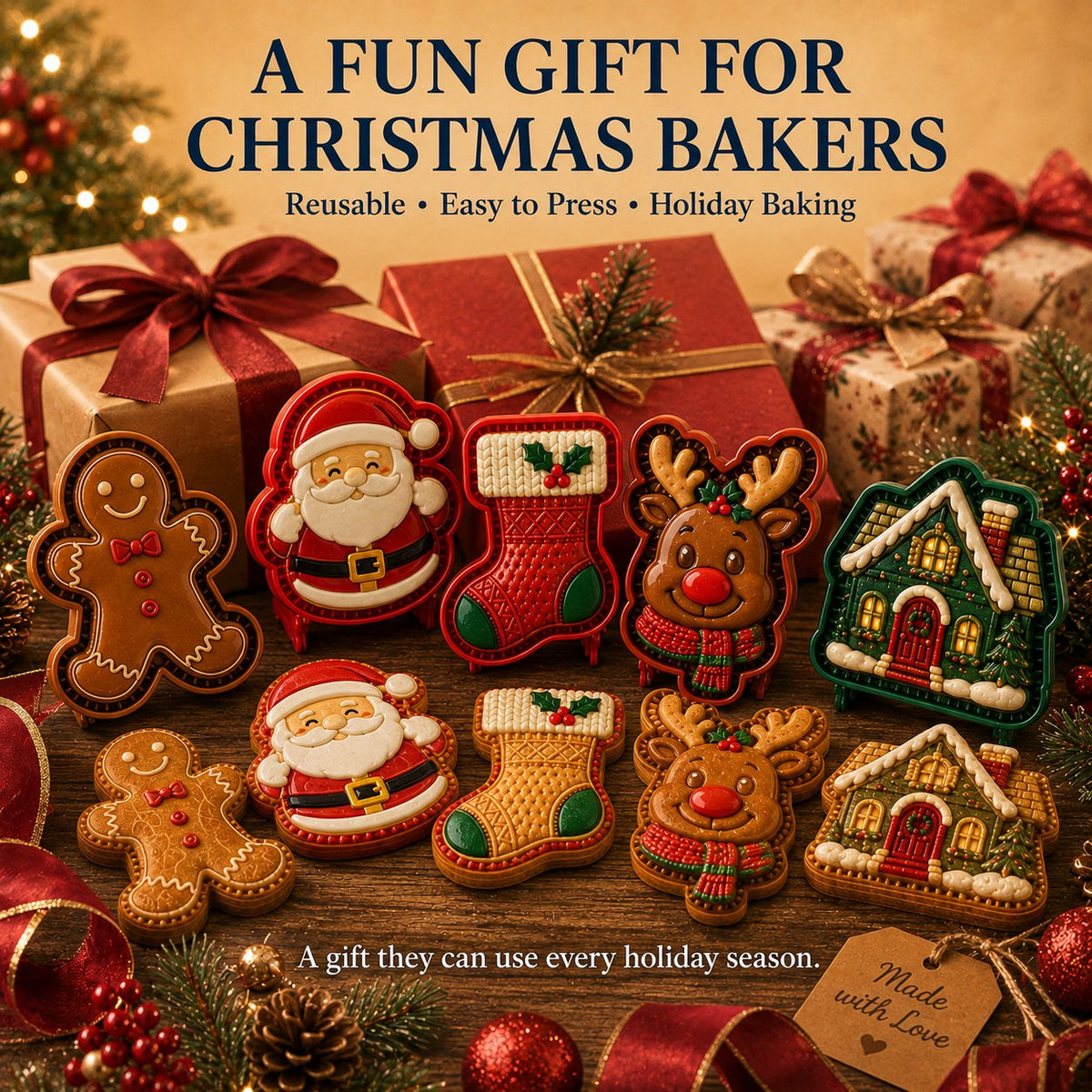 🔥Only $7.99 Last Day Promotion!✨ 🎄16-Design Christmas Mini Pie Mold Collection 🥧