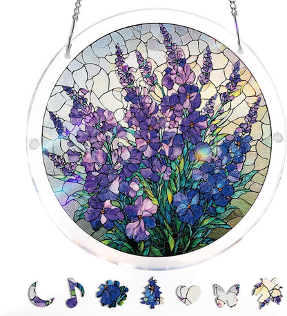 🔥LAST DAY 50% OFF - 🧩Acrylic Jigsaw Puzzle Suncatcher - Glowing Feather Haven