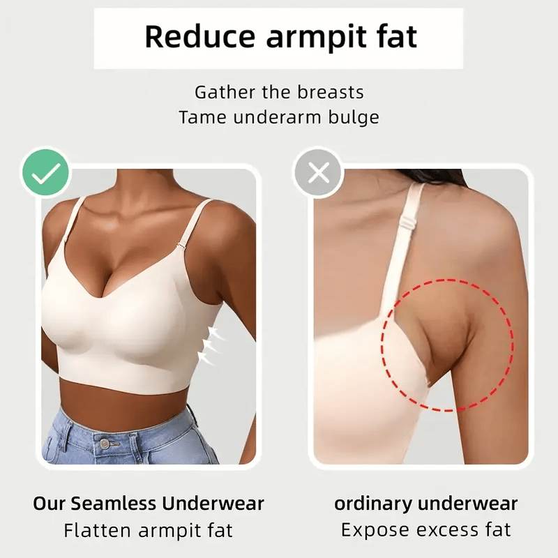 🌓Last Day 49% OFF-🔥Women's Solid Color Wireless Backless Bra