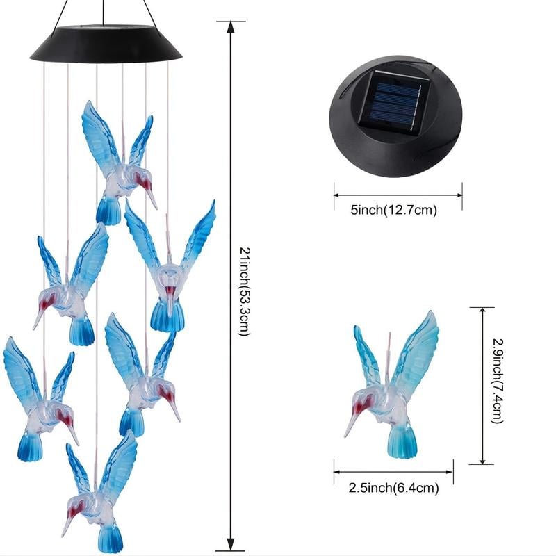 🦋 Enhance Your Garden - 49% OFF - ✨Creative Bird Design Solar Wind Chimes