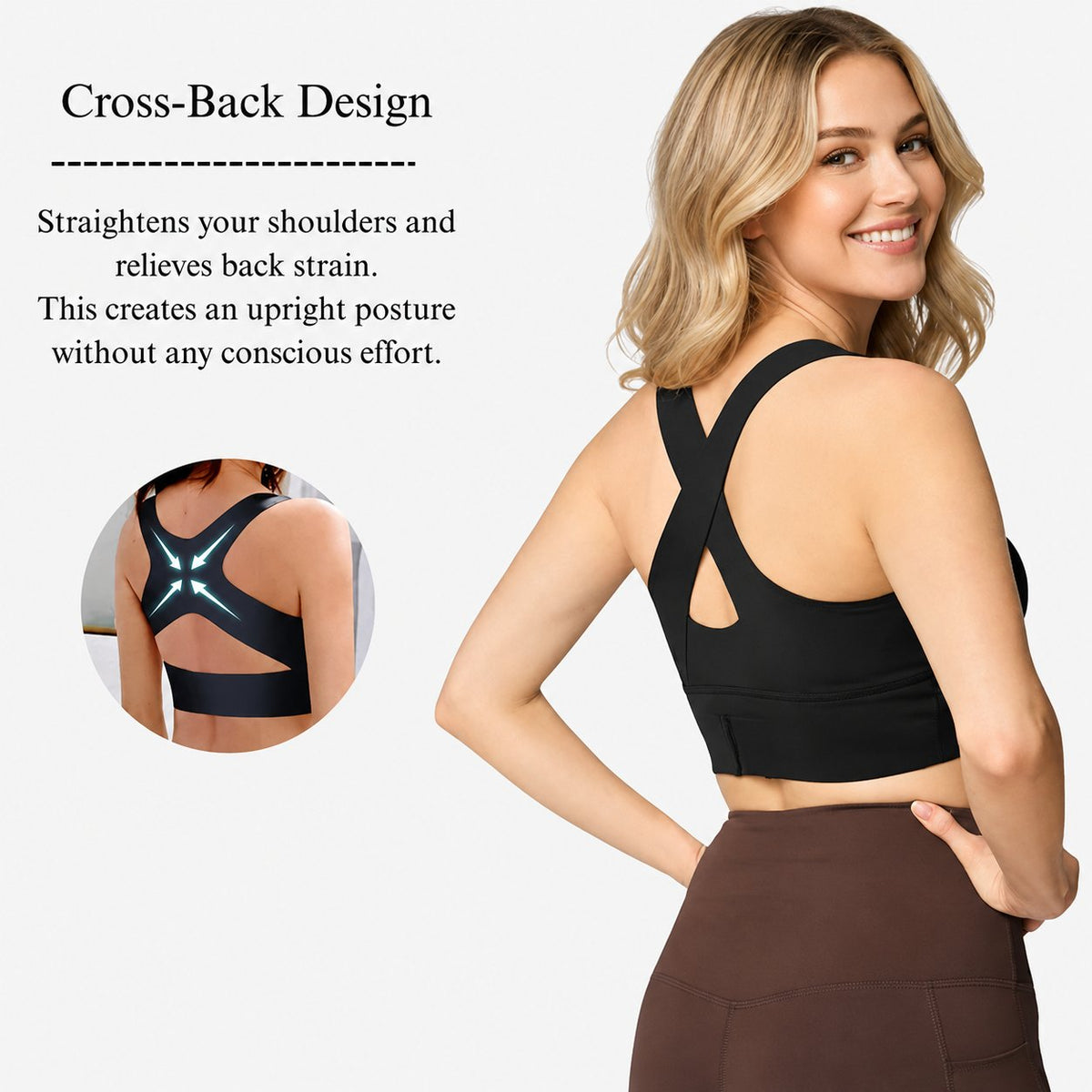 Last Day 49%OFF-🖤Front Closure Posture Corrector Wireless Support Bra