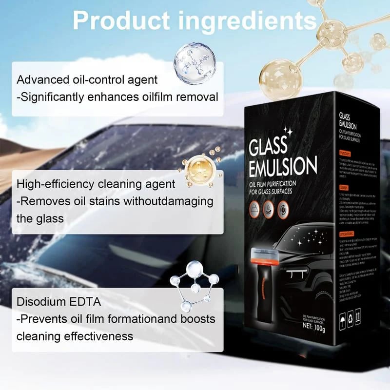⚡50K+ SOLD!🔥🚗 2026 New Upgrade Glass Deep-Clean Tool – Instantly Removes Stubborn Oil Film & Road Grime