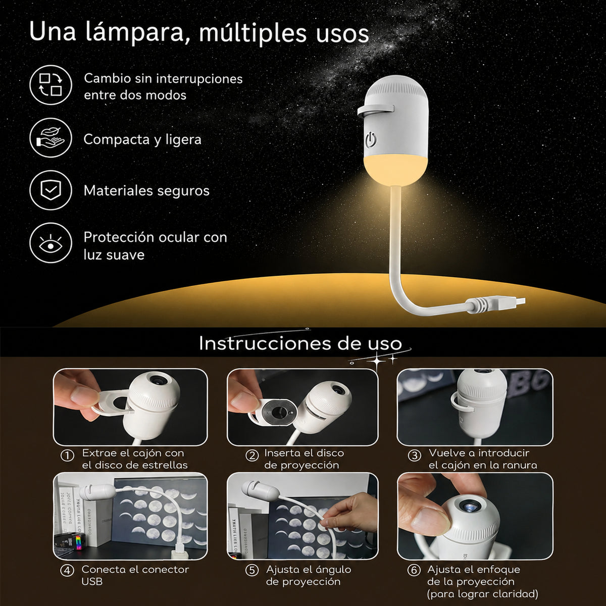 🔥LAST DAY 57% OFF - 🌌🌠HD Smart Dynamic 5D Holographic Night Light Projector