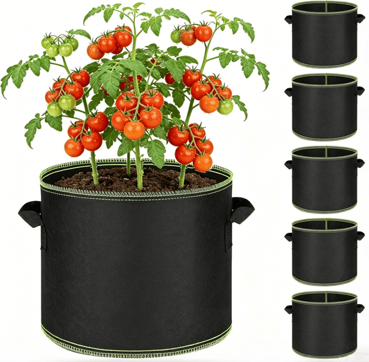 🌱 7 Gallon Grow Bags – Heavy Duty Aeration Fabric Pots with Handles for Vegetables, Flowers & Fruits 🪴